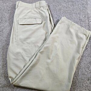 Columbia Pants Mens 34 Khaki Chino‎ Straight Leg Flat Front Outdoor Pockets